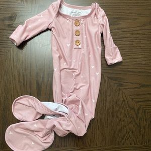 Caden Lane Knot Tie Sleeper with hat